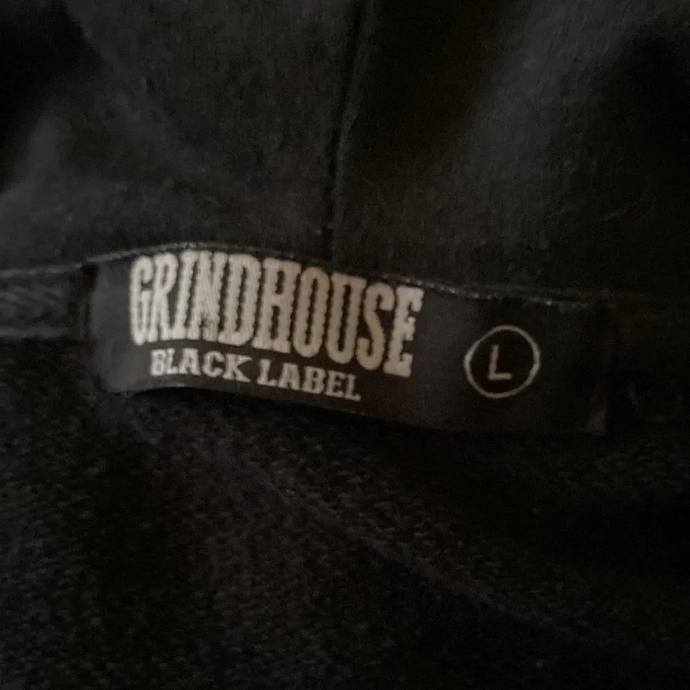 Rare!  GRIND HOUSE Black Label - Fashion Designer Hoodie with reflective strips